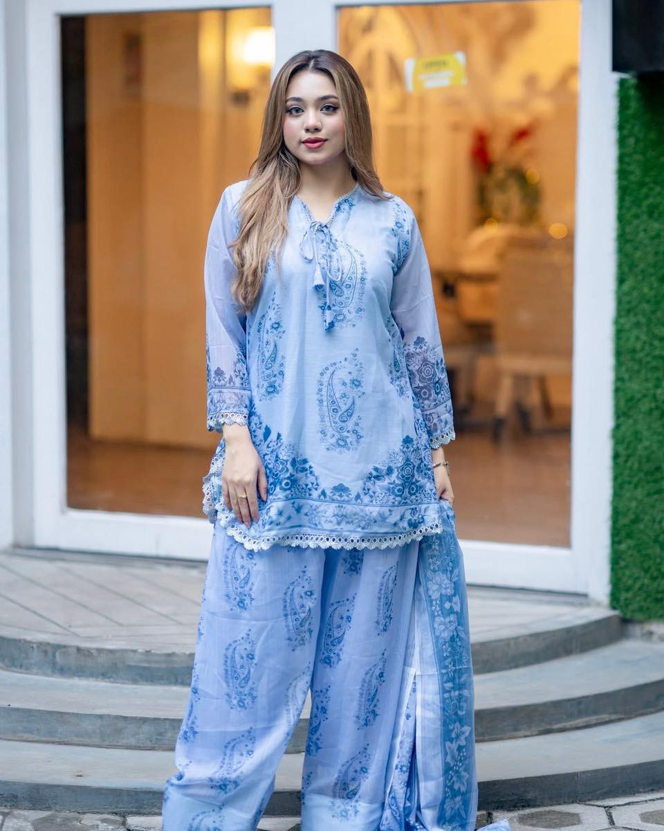 PK Inspired Farshi 3-Piece Chiffon Set - Image 9